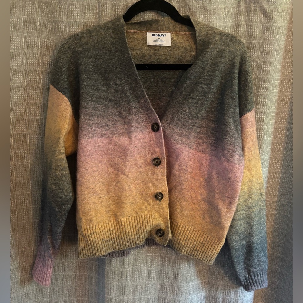 Old Navy Multicolor Gradient Cardigan